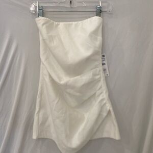 Zara White NWT Strapless Mini Dress romper XS